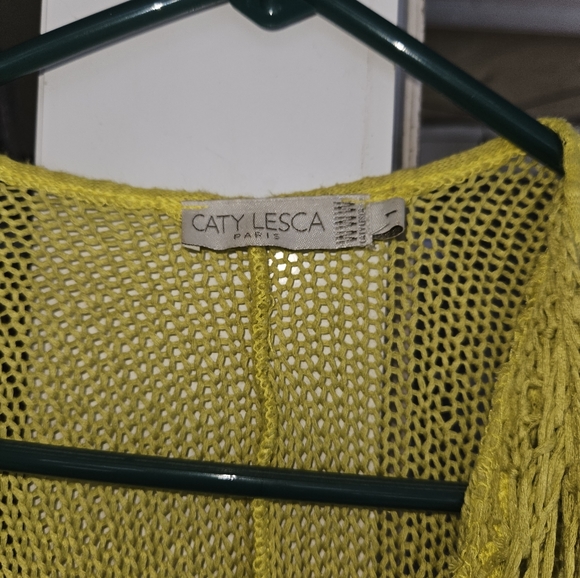 Caty Lesca Paris Women's Off-White Linen Lagenlook Button Blouse Top - Picture 2 of 3